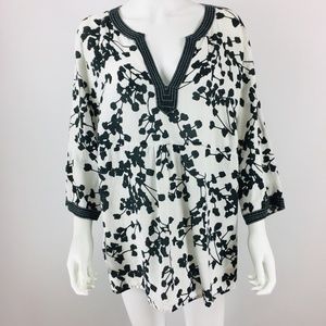 Lucy & Laurel Linen Tunic Top plus Size